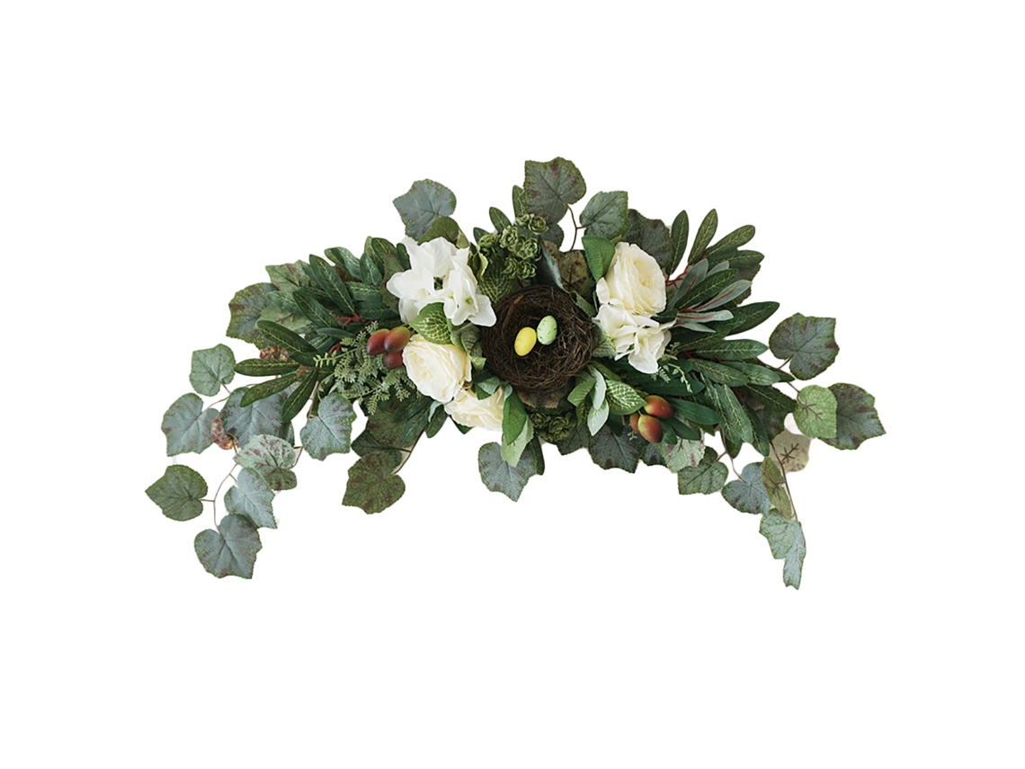 Colgante de pared con forma de huevo y flor para decoración de fiesta de Pascua