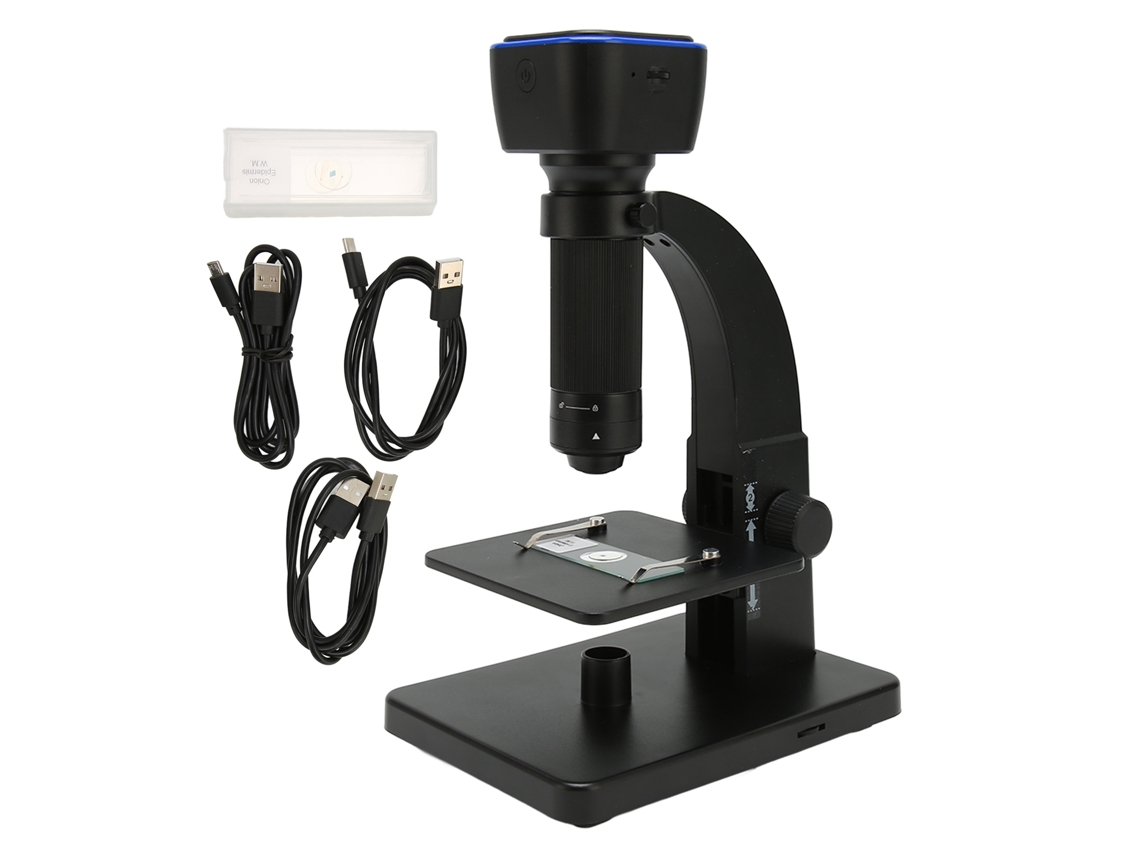 Microscopio Digital Wifi Con Doble Lente, Conexión Wifi Por Usb, Microscopio Con Aumento De 2000x Y 5 Mp Para Plantas De Pcb