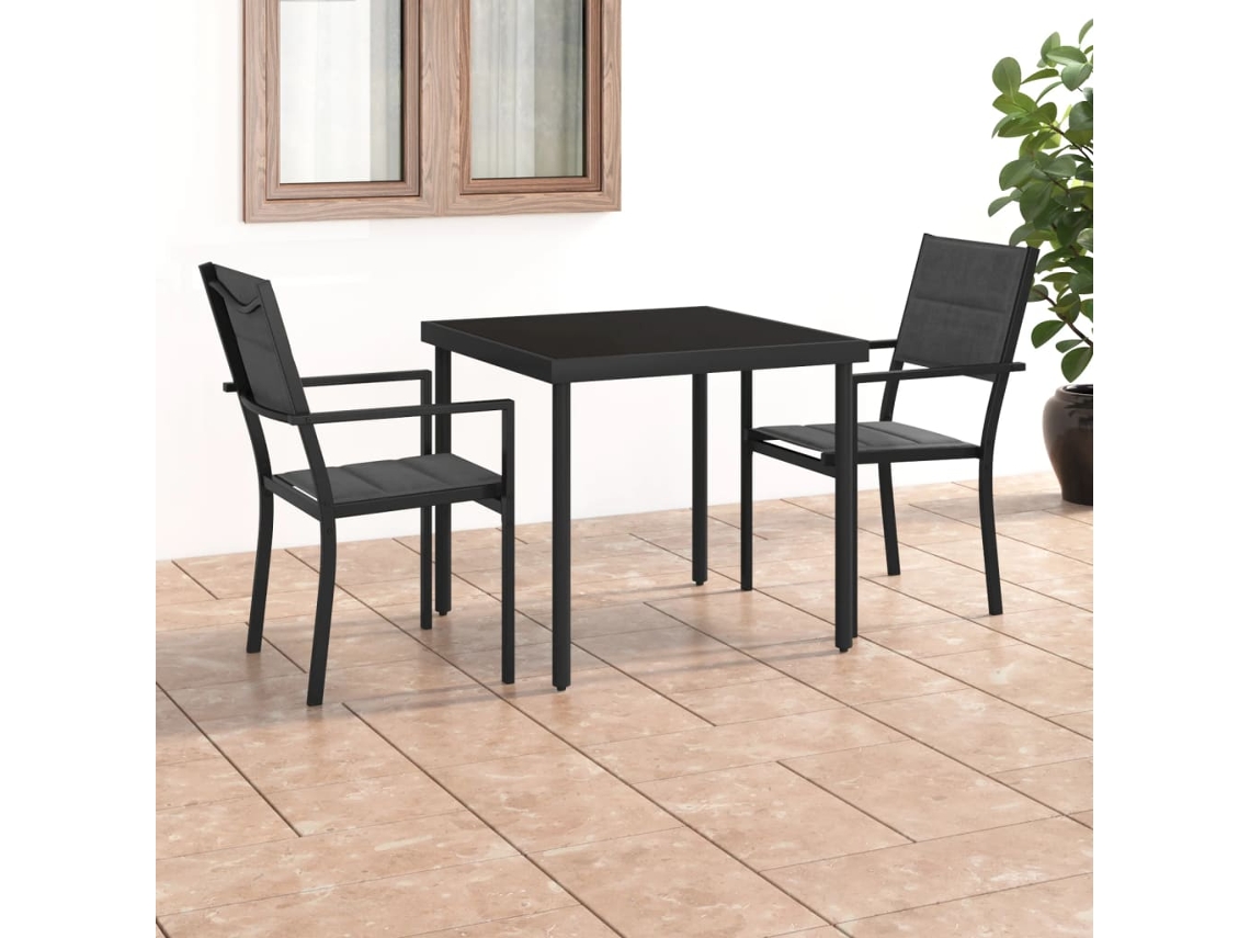 Conjunto 3 Piezas De Jantar Para Exterior Aço Dkd Home Decor