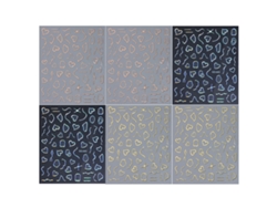 6 pegatinas 3D para decoración de uñas, bronceado, melocotón dorado francés simple NEVEANCE