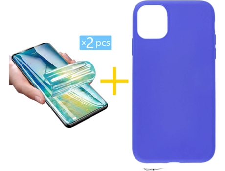Carcasa + 2 Protectores de Pantalla para iPhone 12 Pro SKYHE Azul