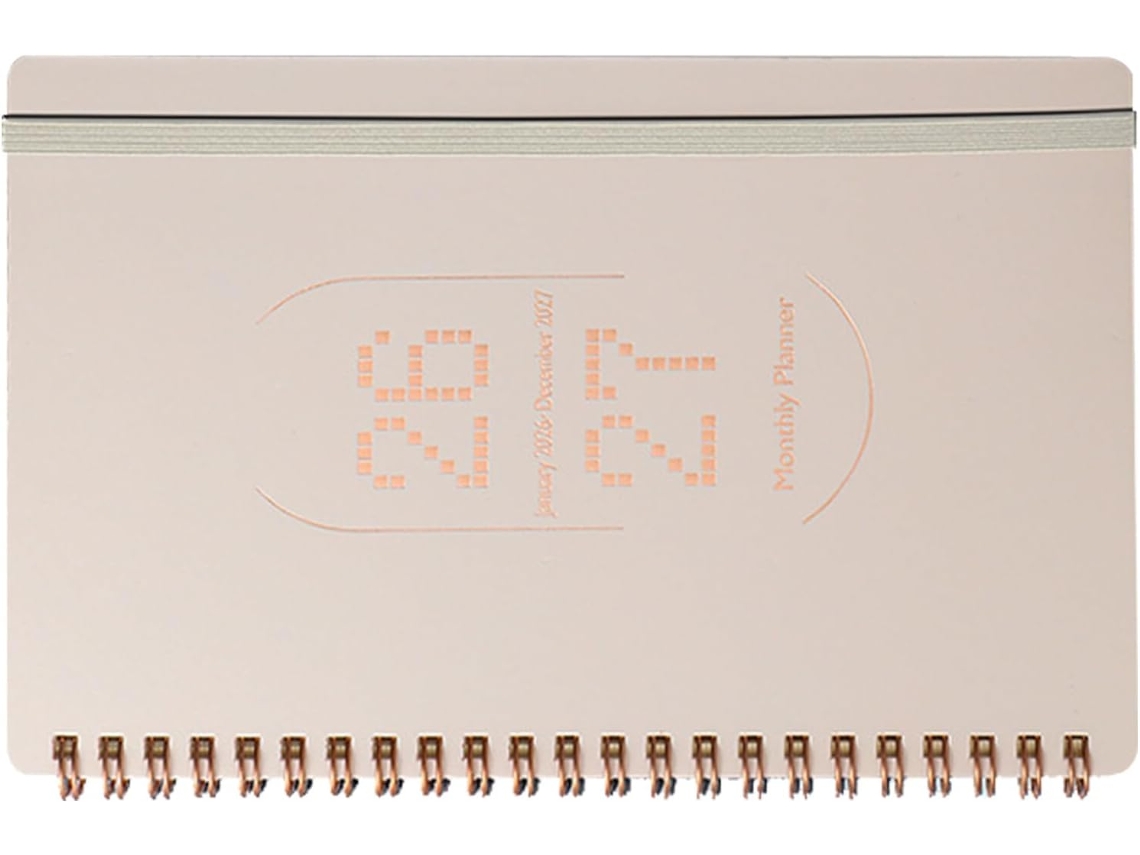 Agenda Semanal Beige 2026-2027, Papel Compacto, Registro De Hábitos, Calendario Escolar Y Laboral