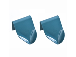 Juego de 2 jaboneras de pared con drenaje automático - Azul