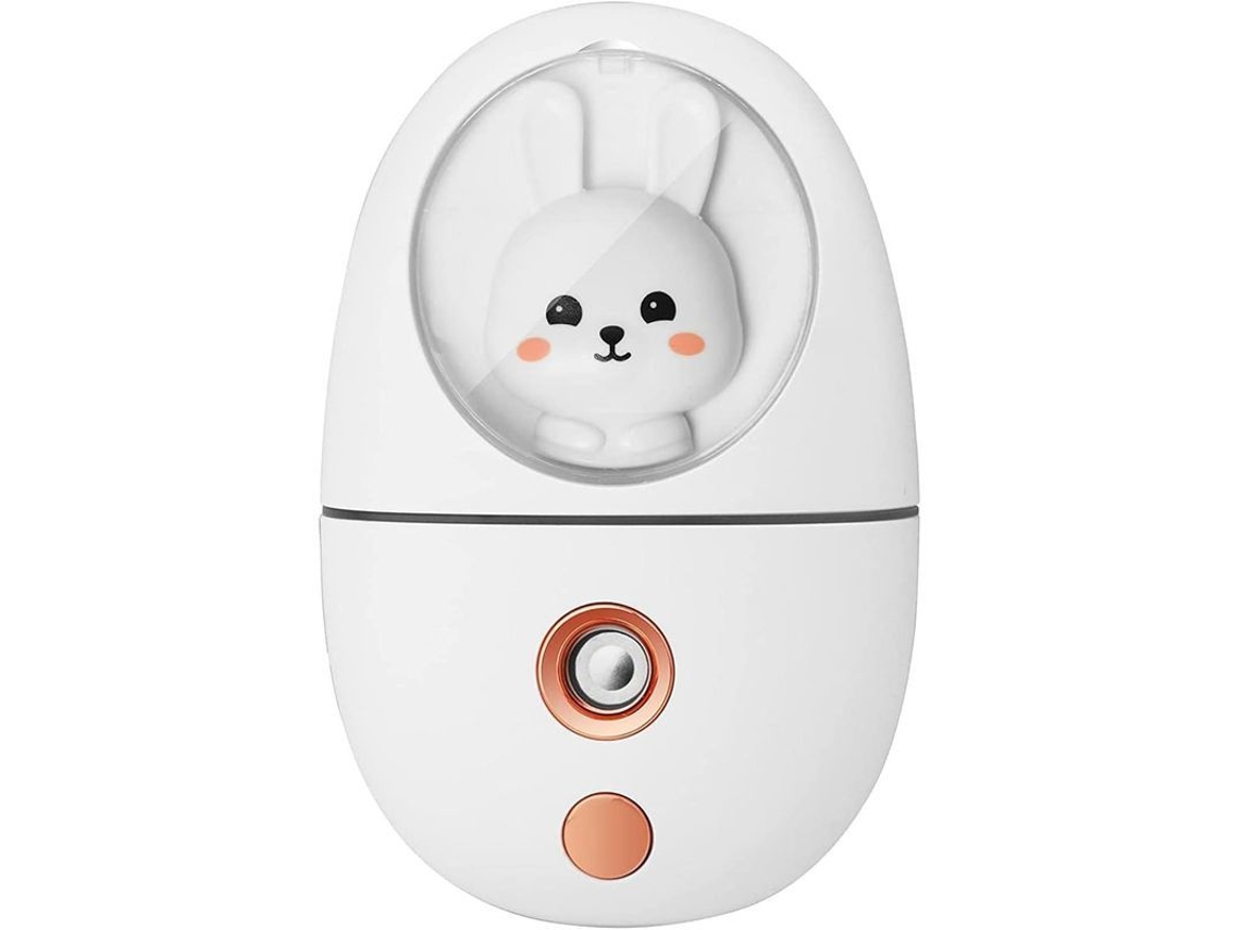 Vaporizador Facial Nanoiónico - Mini Vaporizador Facial Portátil Para El Hogar, Mascotas Y Adorables Dispositivos De Mano (conejo Blanco Nef)