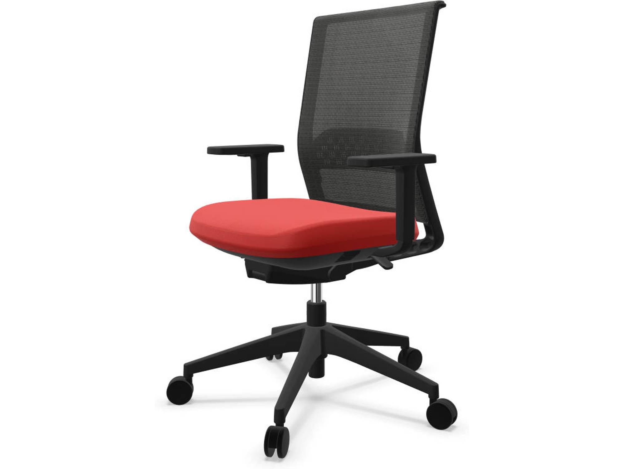 Silla de Escritorio Operativa ACTIU Stay Serie 30 Rojo (Brazos ajustables - Tejido)