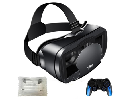 Gafas de Realidad Virtual SLOWMOOSE 3D Realidad Virtual Casco de 7 Pulgadas y Auricular de Oido