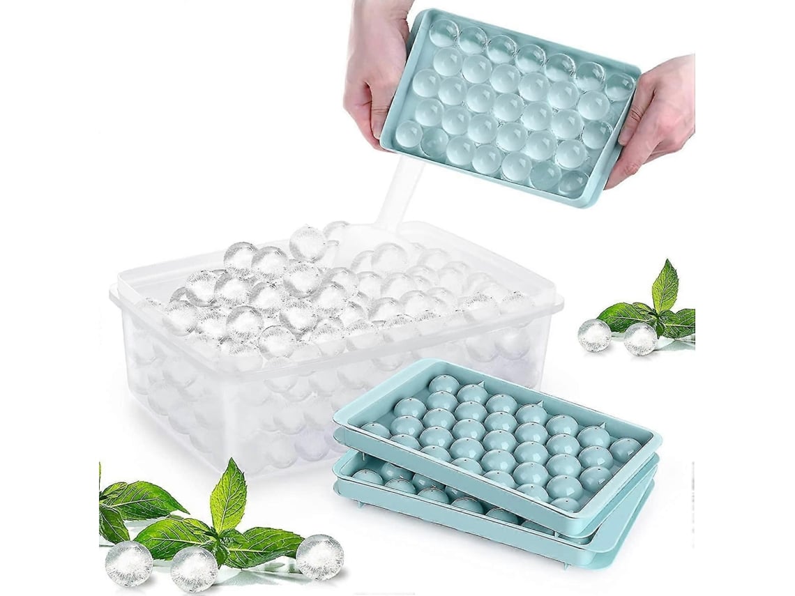 Bandejas De Hielo Redondo (paquete De 2) Moldes Esféricos De Hielo Material Alimentario Sin Bpa