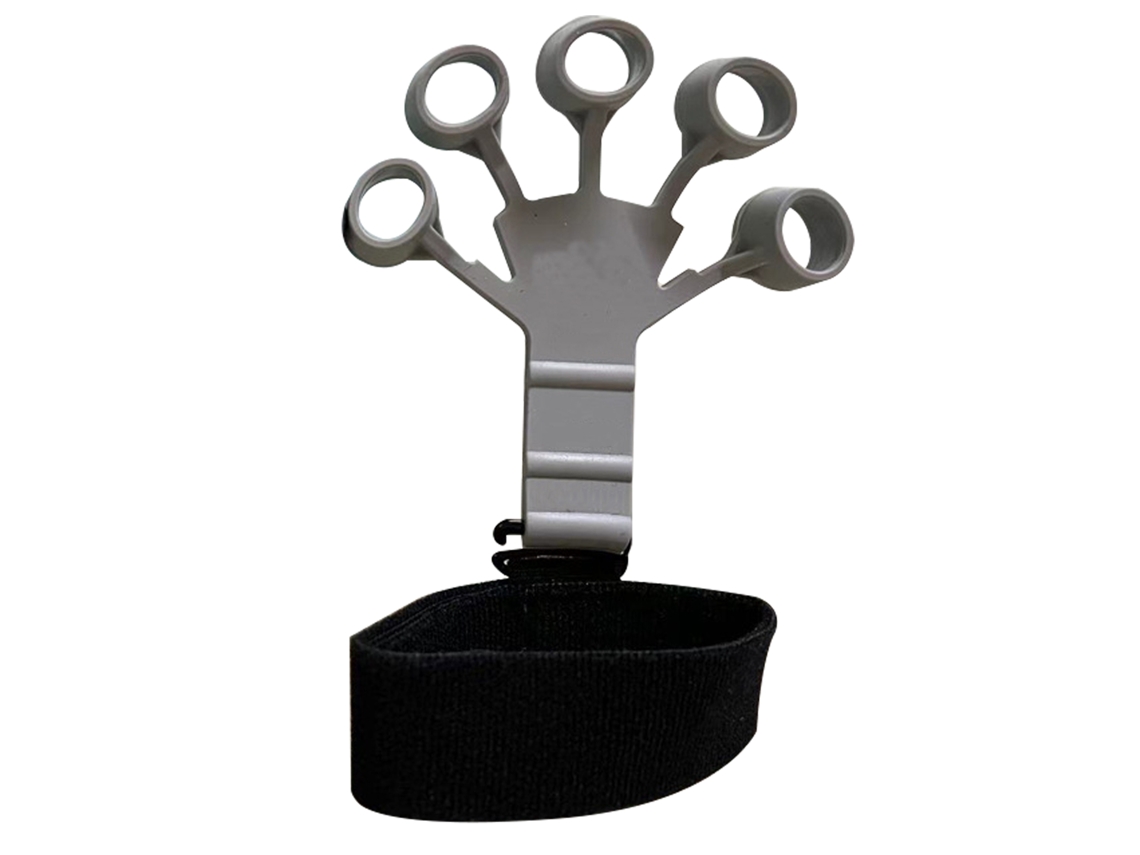 Gray Finger Corrector And Exerciser Silicone 5-finger Corrector Trainer Para Tiro E Escalada Em Rocha