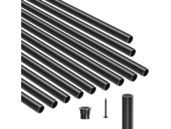 Balaustres de aluminio Succebuy de 32 pulgadas con tornillos y tapas para pasamanos, juego de 51
