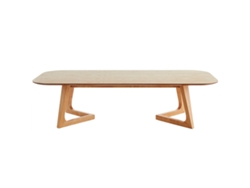 Mesa de Centro Rectangular Nórdica de Madera Clara 150 Cm Juke MILIBOO
