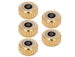 5 Piezas De Repuesto Para Corona De Reloj Mecánico De Cuarzo, Acero Dorado, 6 Mm