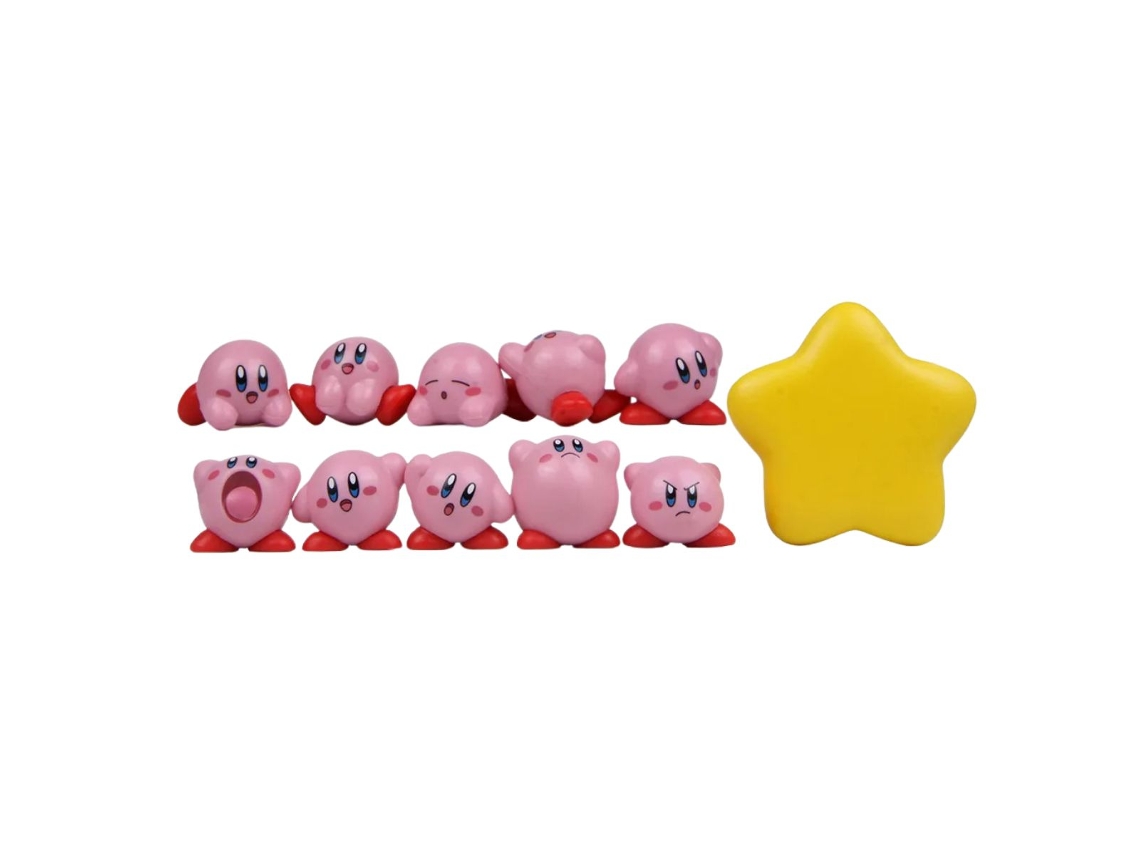 Pack de 11 figuras de Kirby | 2-6 cm | PVC | Figuras apilables | Juego de equilibrio | Nintendo | Sueltas