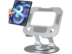 Soporte De Escritorio Para Tablet De Acero Ajustable Con Rotación De 360 Grados
