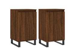 Conjunto 2 Aparador VIDAXL Marrón Madera contrachapada (40x35x70 cm)