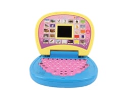 Bj-laptop Educativa Para Crianças Com Tela Led, Brinquedo De Aprendizagem Portátil Com Alça Amarela Azul