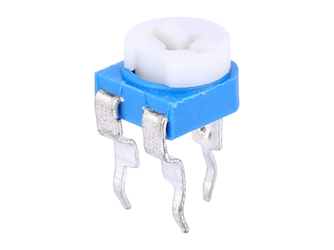 2026horizon-50 Piezas Potenciómetro Horizontal Azul Blanco Resistencia Variable 100-2000kω (1000k) Precisión Alta