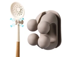 Suporte Adesivo Para Colher De Arroz, Organizador De Utensílios De Cozinha Para Parede, Cor Café Escuro.