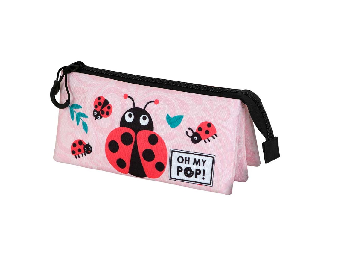 Oh My Pop Ladybug Estuche Portatodo Triple, Rosa OH MY POP!