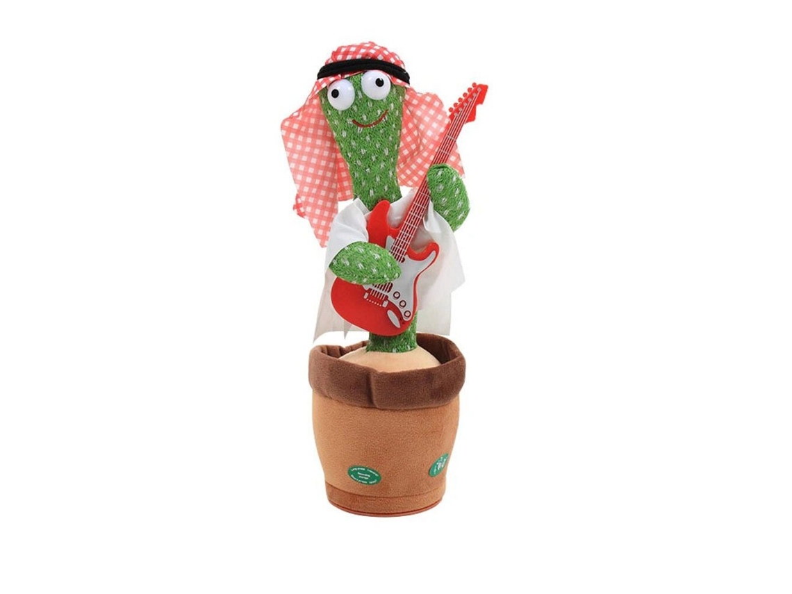 Peluche Interactivo Cactus Bailando Arzopa | Guitarra Roja Árabe | Repetir Escuchar | 120 Canciones