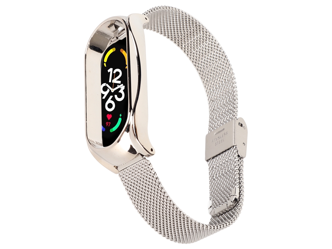 Correa De Malla De Acero Inoxidable Para Mi Band 7 (plata)