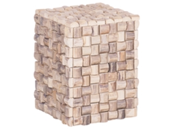 Mesa de centro BELIANI Cajeme de Madera de teca Madera clara 32x32x43