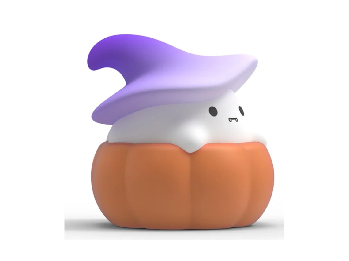 Luz Bruja Calabaza Yizhood Halloween Kawaii Guardería Regulable Morado