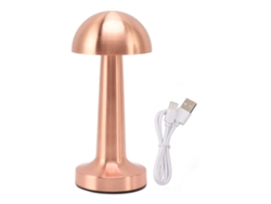 Rebe-lámpara De Mesa Hongo Recargable Luz De Dormitorio Regulable Por Toque Decoración Hogar