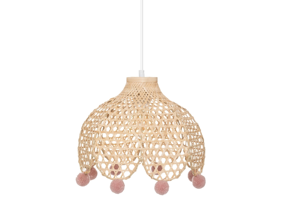 Lámpara colgante de bambú Well Home con diseño acampanado Ø28 cm Wellhome
