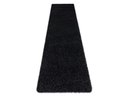 Alfombra, Alfombra de Pasillo Soffi Shaggy 5cm Negro - Para La Cocina, Entrada, Pasillo
