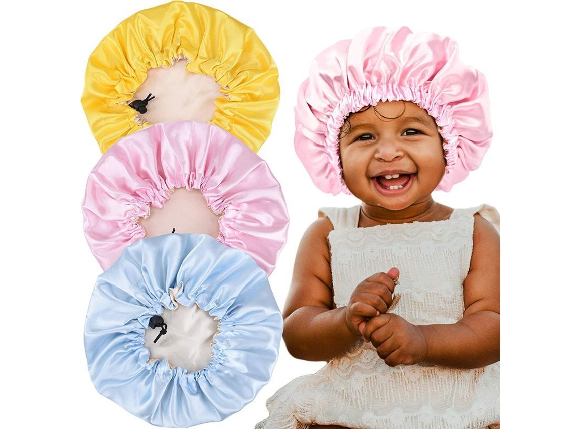 Gorros Ajustables De Seda Satinada Para Niñas, Gorro De Dormir Suave Y Reversible