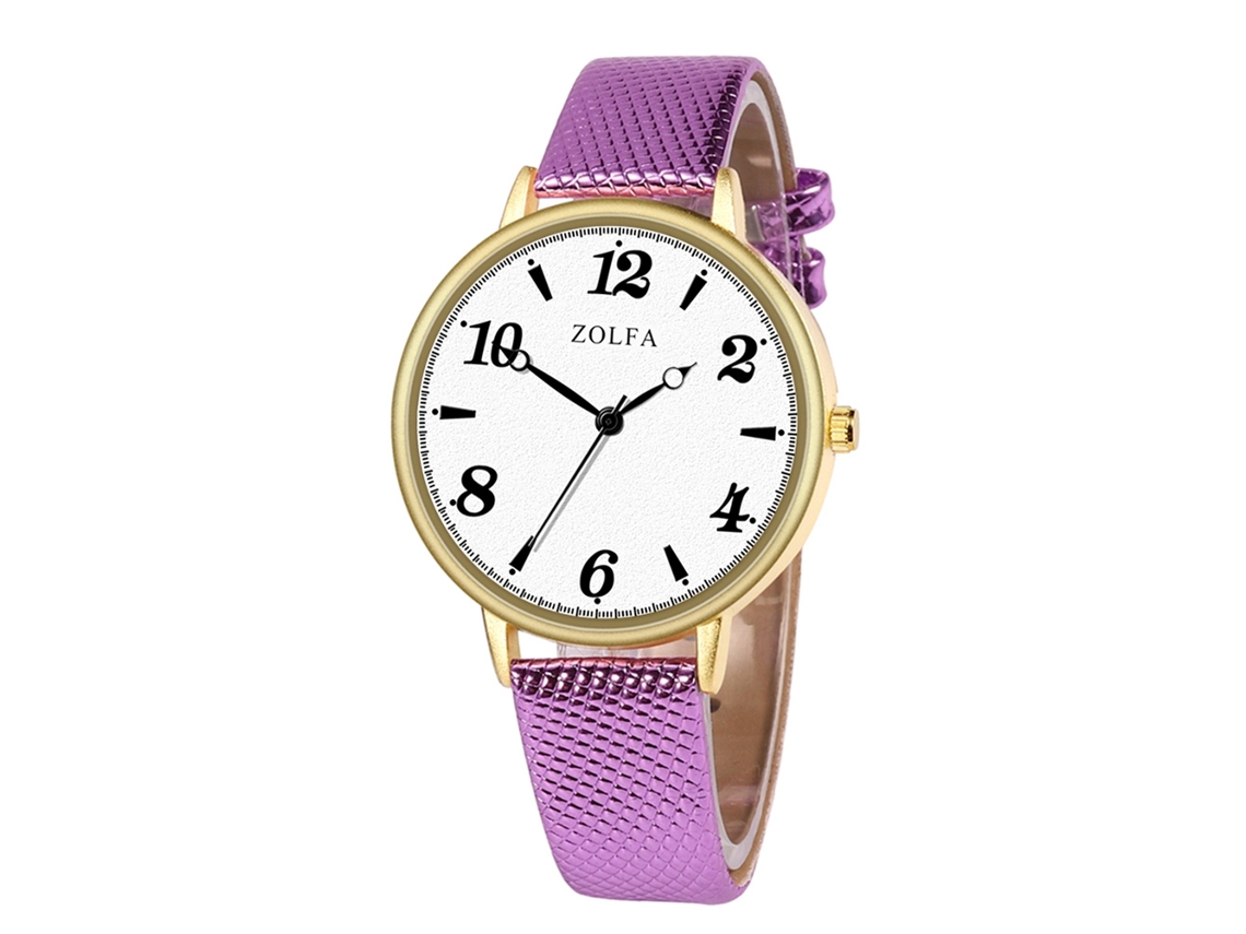 Reloj De Pulsera Unisex Para Parejas, Estilo Clásico, De Cuarzo, Ideal Como Regalo (morado)