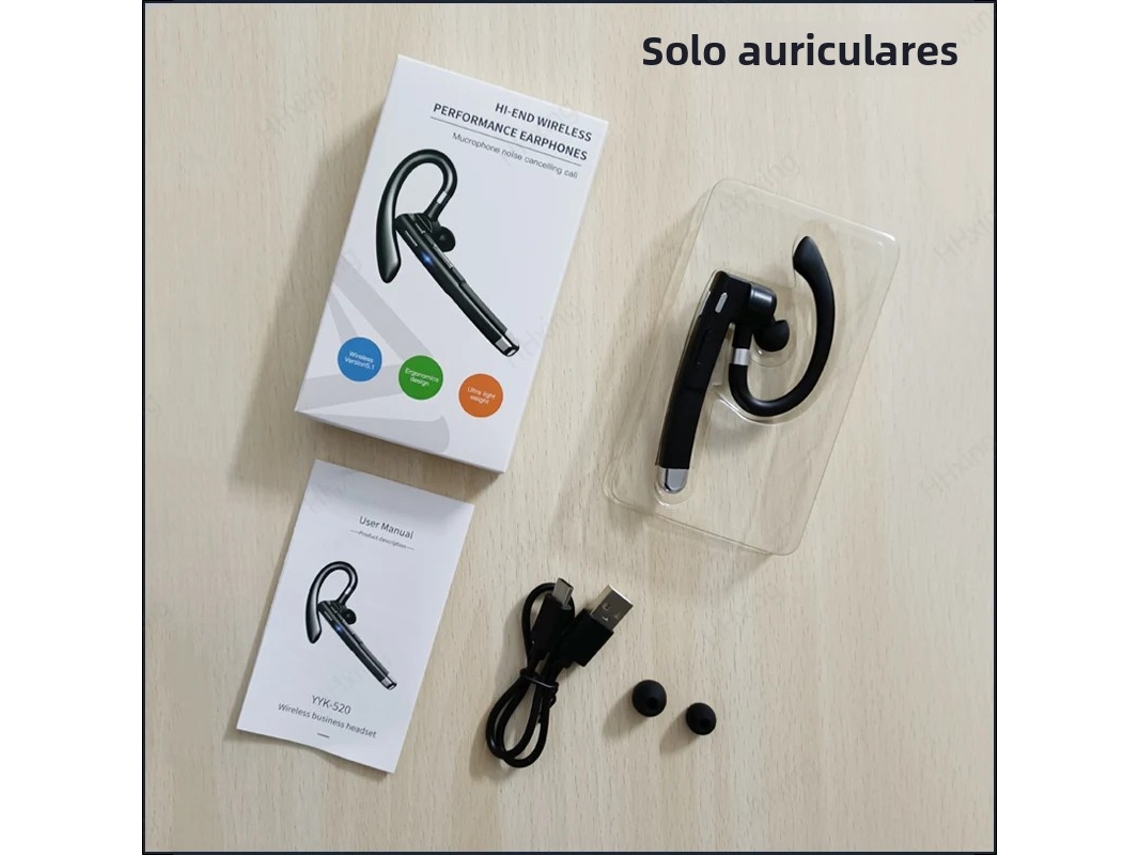 (auriculares) Auriculares Inalámbricos Bluetooth Con Micrófono, Cancelación De Ruido Enc Y Almohadillas Gratuitas.