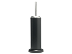 Portaescobilla de baño SEALSKIN Negro Acero inoxidable (12.6 x 12.6 x 41 cm (L x W x H))