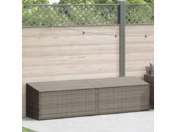 Baúl de jardín de mimbre, patas grises, MAISON EXCLUSIVE (220 x 50 x 58 cm)
