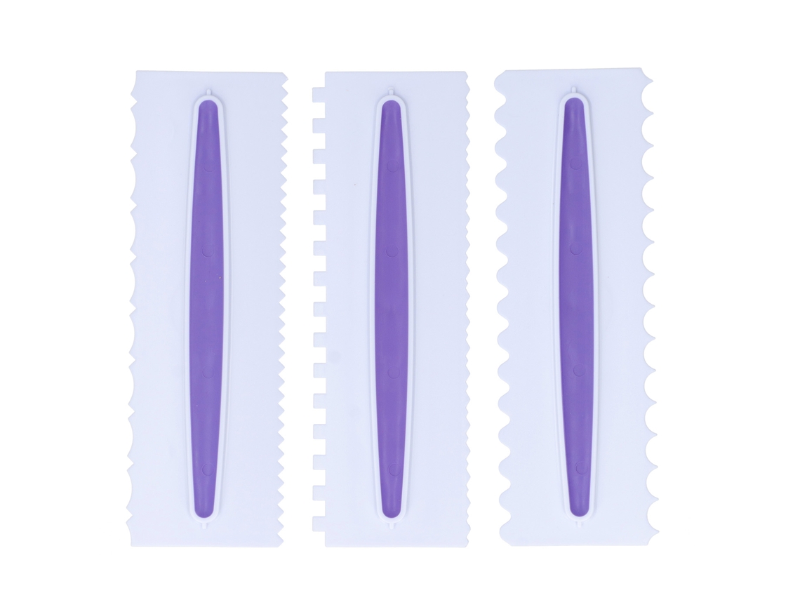 KOFIHETY Peine para decorar pasteles DIY, juego de alisadores de glaseado con diseño único y excelente acabado que crea hermosos diseños y estilos en los borde