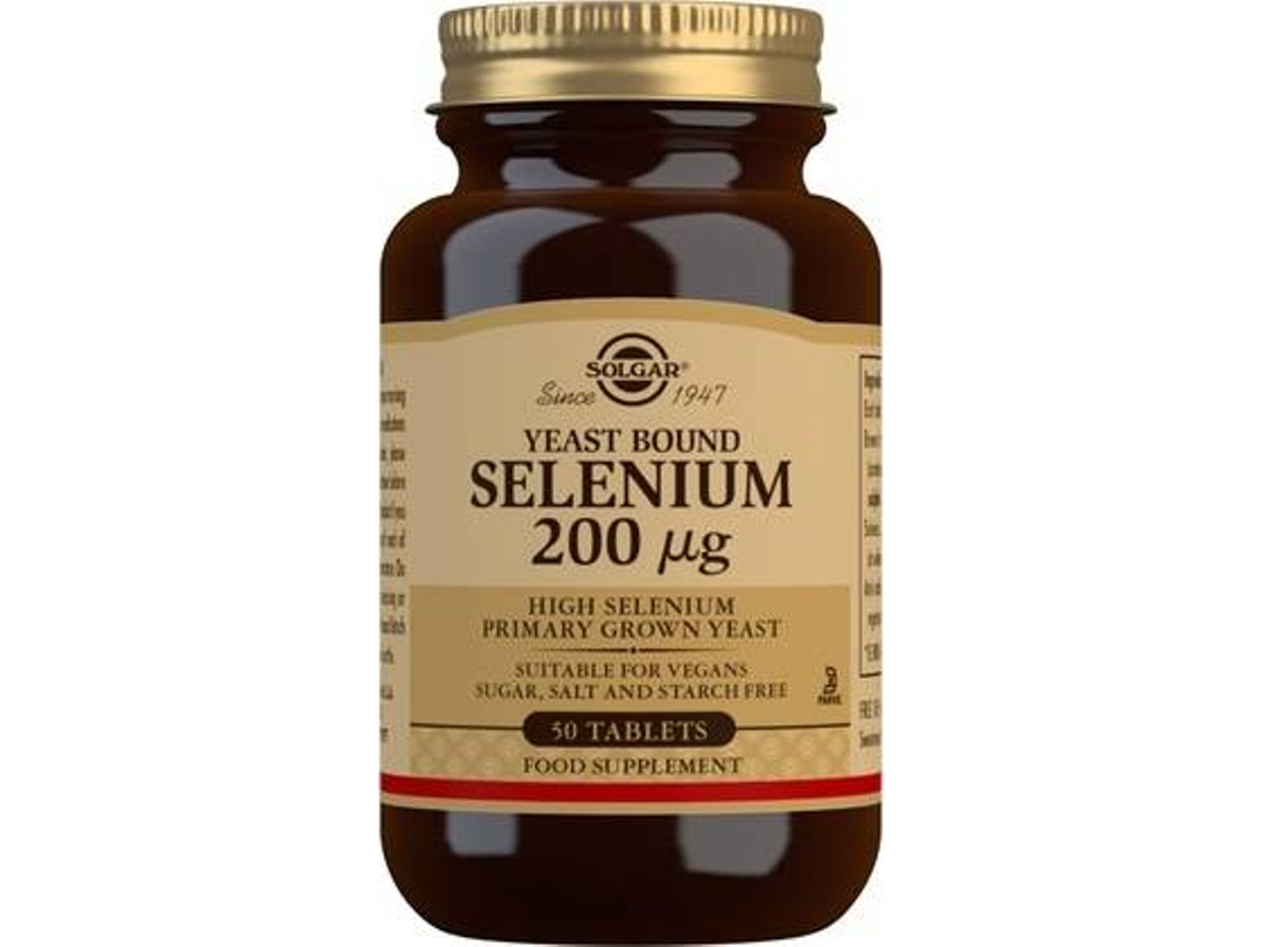 Complemento Alimentar SOLGAR Selénio Com Fermento (50 comprimidos (200g))