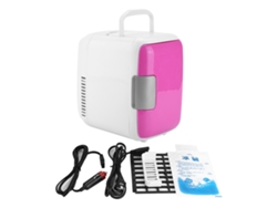 KOFIHETY Nevera Portátil Mini 4L DC12V / AC220V para Viaje, Coche, Hogar y Oficina - Enfría y Calienta (Color: Rosa)