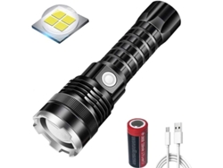 2026-linterna Led Recargable Ultra Brillante 20000 Lumens 5 Modos Ajustable Zoom Impermeable Ipx5