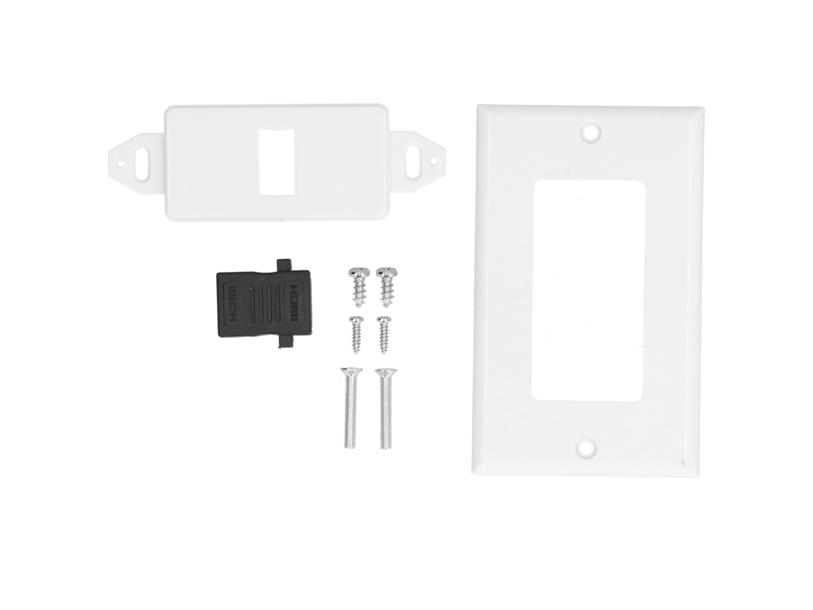 Panel De Pared Hdmi 4k De Alta Velocidad Con Paso De Señal, No Requiere Soldadura, Enchufe De Pared.