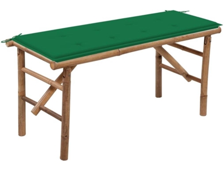Banco de jardín VIDAXL Verde Bambú (118x38x45 cm)