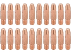 20 Piezas Boquilla Contacto Cobre M6 1.0x28mm Para Soplete Binzel 24kd Mig/mag