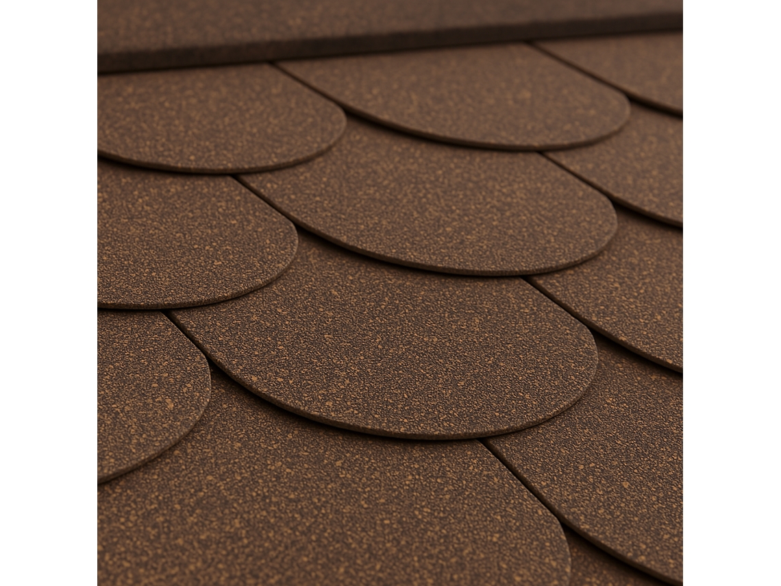 Tejas de asfalto Beaver Stone B Brown, techo de asfalto castaño 3 M² Timbela