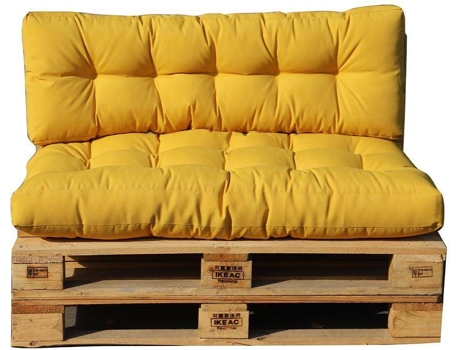 Juego de 2 Almohadas Exteriores RED DECO OUTDOOR Poliester (Amarillo - 80 cm)