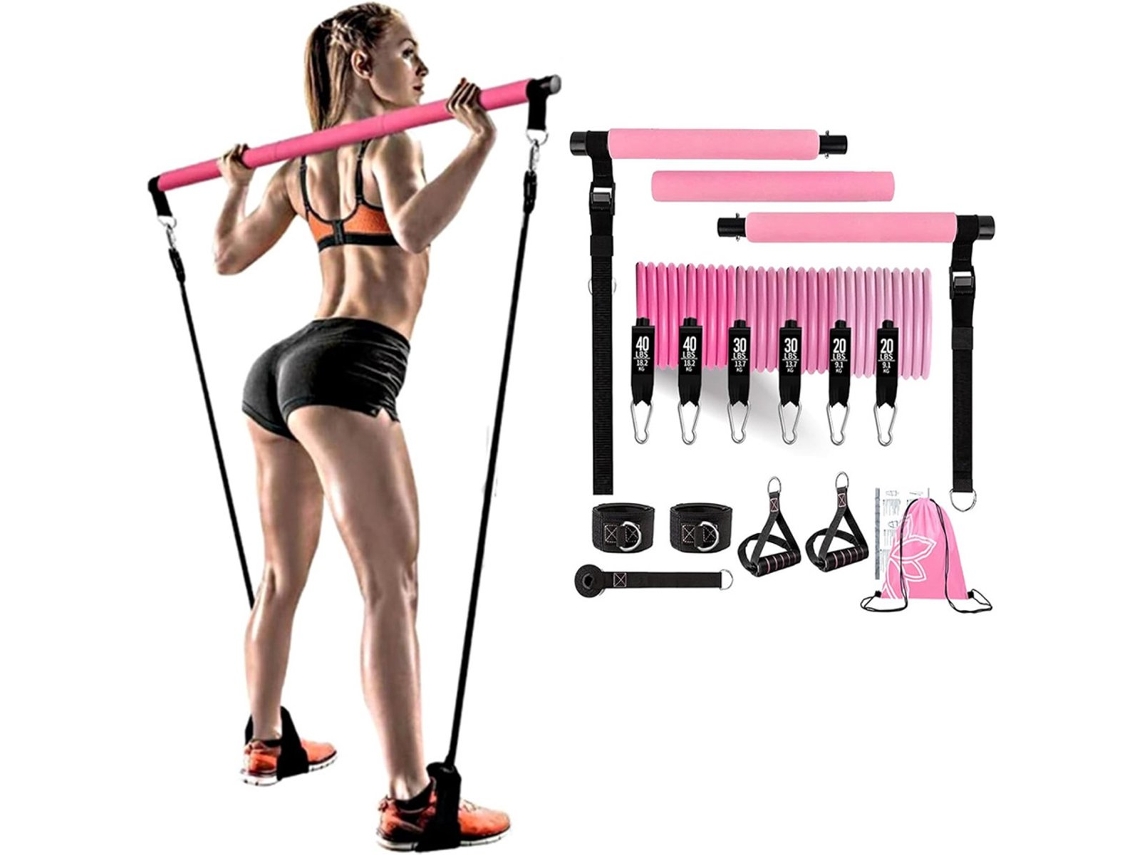 La barra de pilates de 81 kg tiene 6 niveles de resistencia ajustables. Mudg