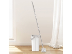 Kit De Mop Giratório Quange Para Limpeza De Pisos Madeira E Cerâmica Com Balde E Toalhas De Mop
