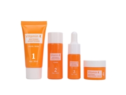 Kit completo para el cuidado facial con vitamina C: Ilumina, hidrata y aclara la piel para uso diario.