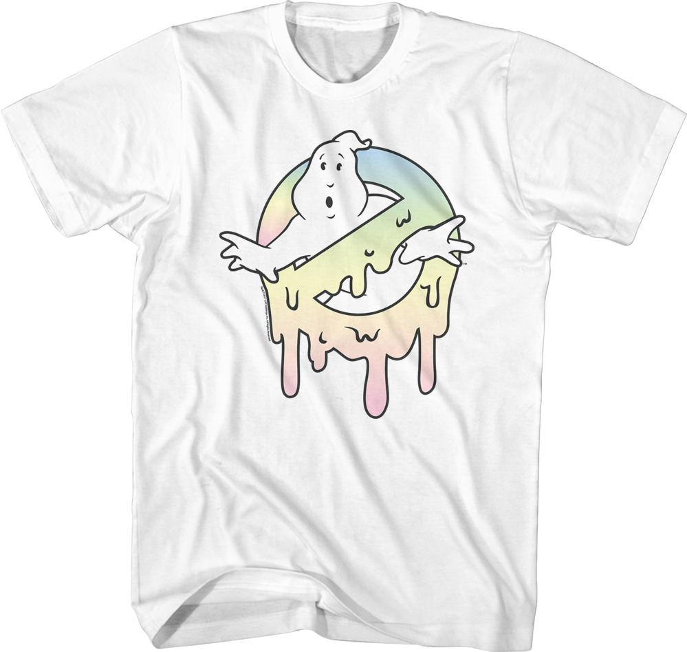 Camiseta Unisexo DEEPSTONE Slime Logo Ghostbusters Blanco (L)