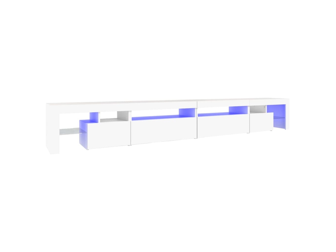 Mueble TV con luces LED 290x36,5x40 cm Blanco MAISON EXCLUSIVE