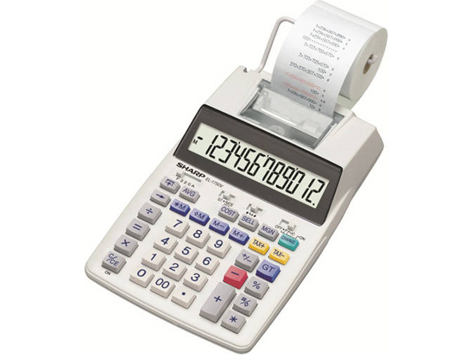 Calculadora de Impresión SHARP EL-1750V Blanco (12 dígitos)