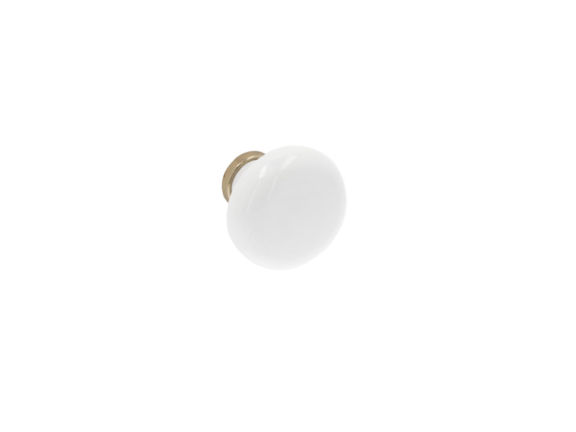 Pomo Para Muebles De Zamac Y Porcelana Diámetro 35mm Chapados En Oro Lote De 25